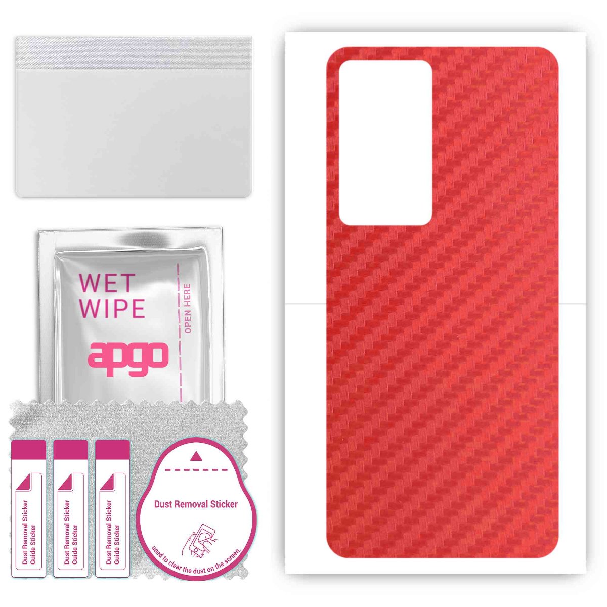 Folia naklejka skórka strukturalna na TYŁ do Xiaomi Redmi K40S -  Carbon Czerwony - apgo SKINS