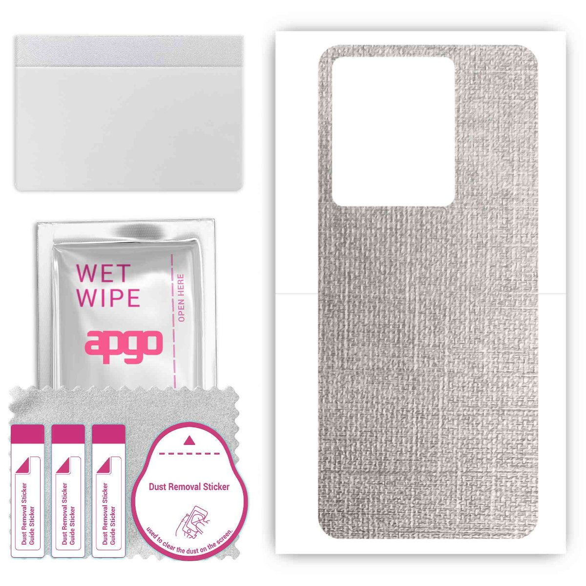 Folia naklejka skórka strukturalna na TYŁ do Vivo IQOO Z6 Pro -  Tkanina Denim Szary - apgo SKINS