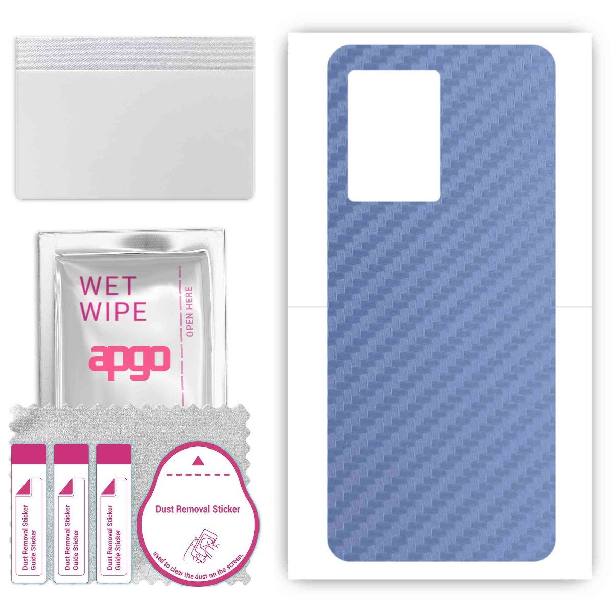 Folia naklejka skórka strukturalna na TYŁ do Realme V23 -  Carbon Granatowy - apgo SKINS