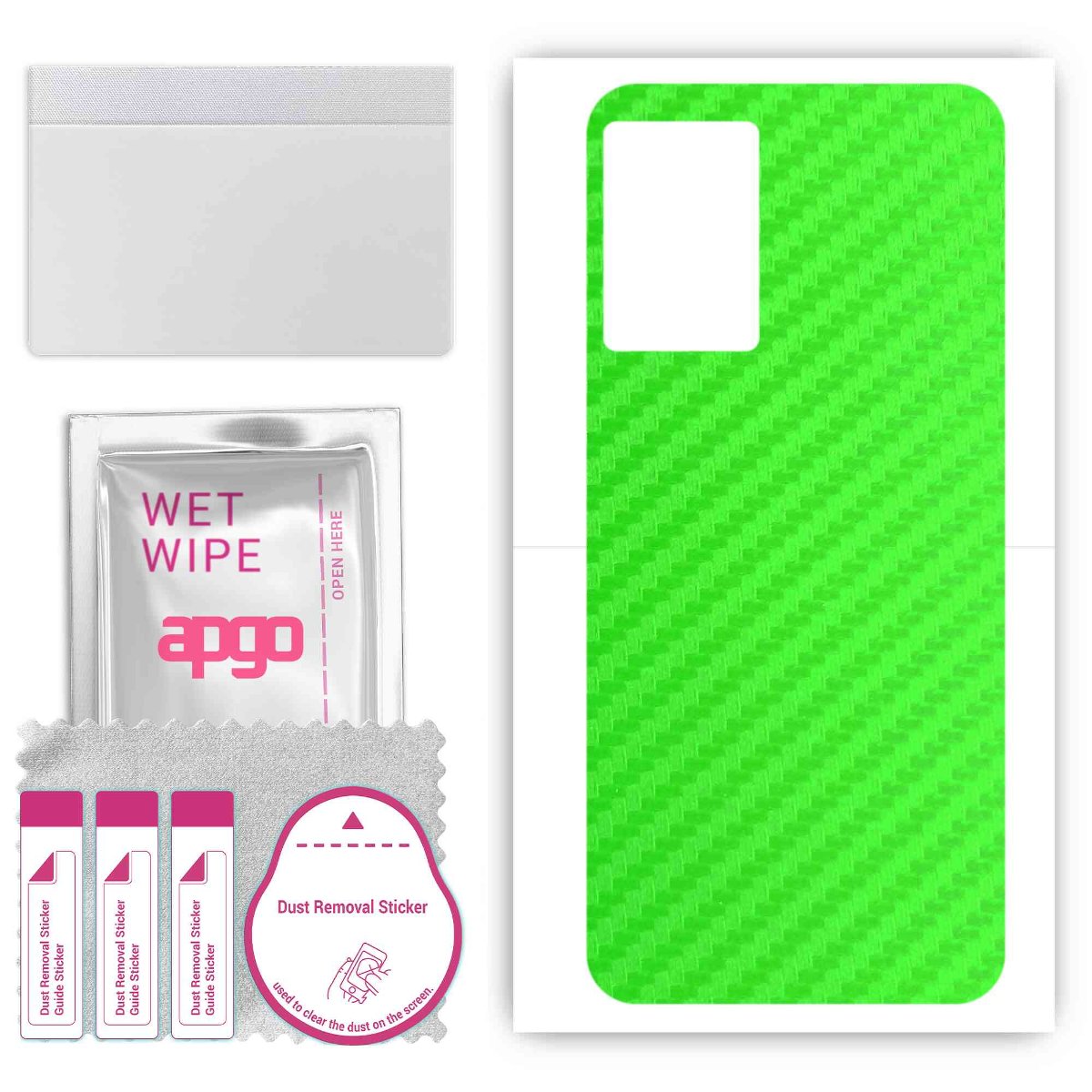 Folia naklejka skórka strukturalna na TYŁ do Cubot X50 -  Carbon Zielony - apgo SKINS