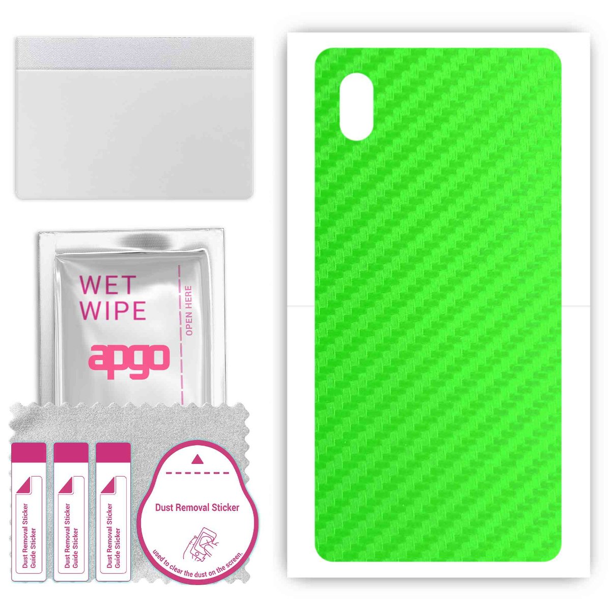 Folia naklejka skórka strukturalna na TYŁ do Sony Xperia ACE III -  Carbon Zielony - apgo SKINS