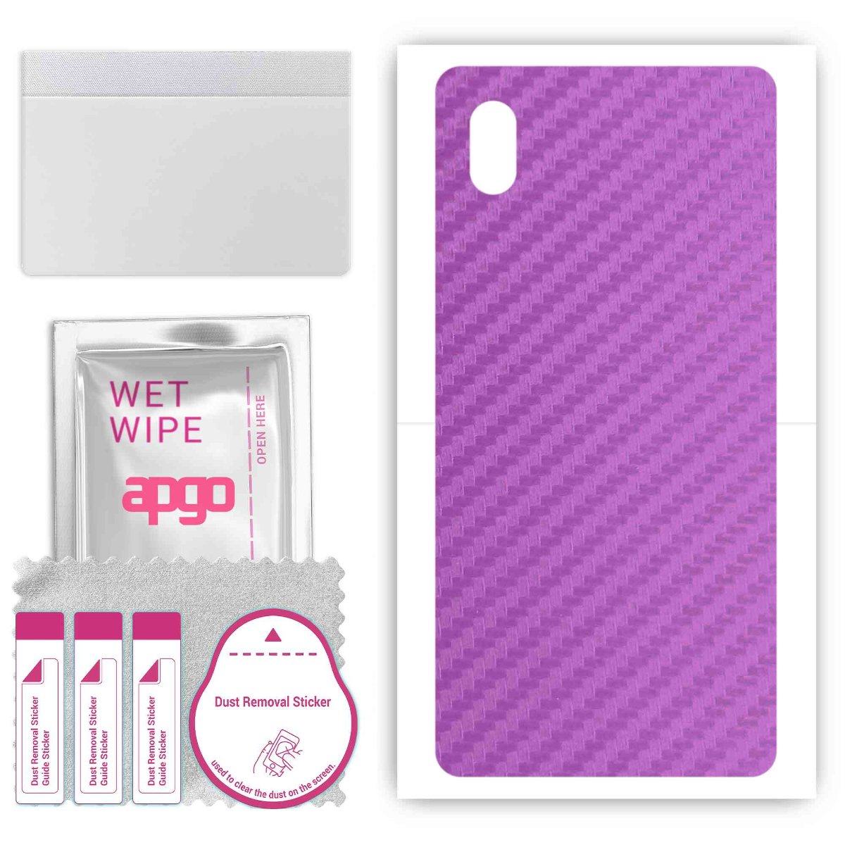 Folia naklejka skórka strukturalna na TYŁ do Sony Xperia ACE III SOG08 -  Carbon Fioletowy - apgo SKINS