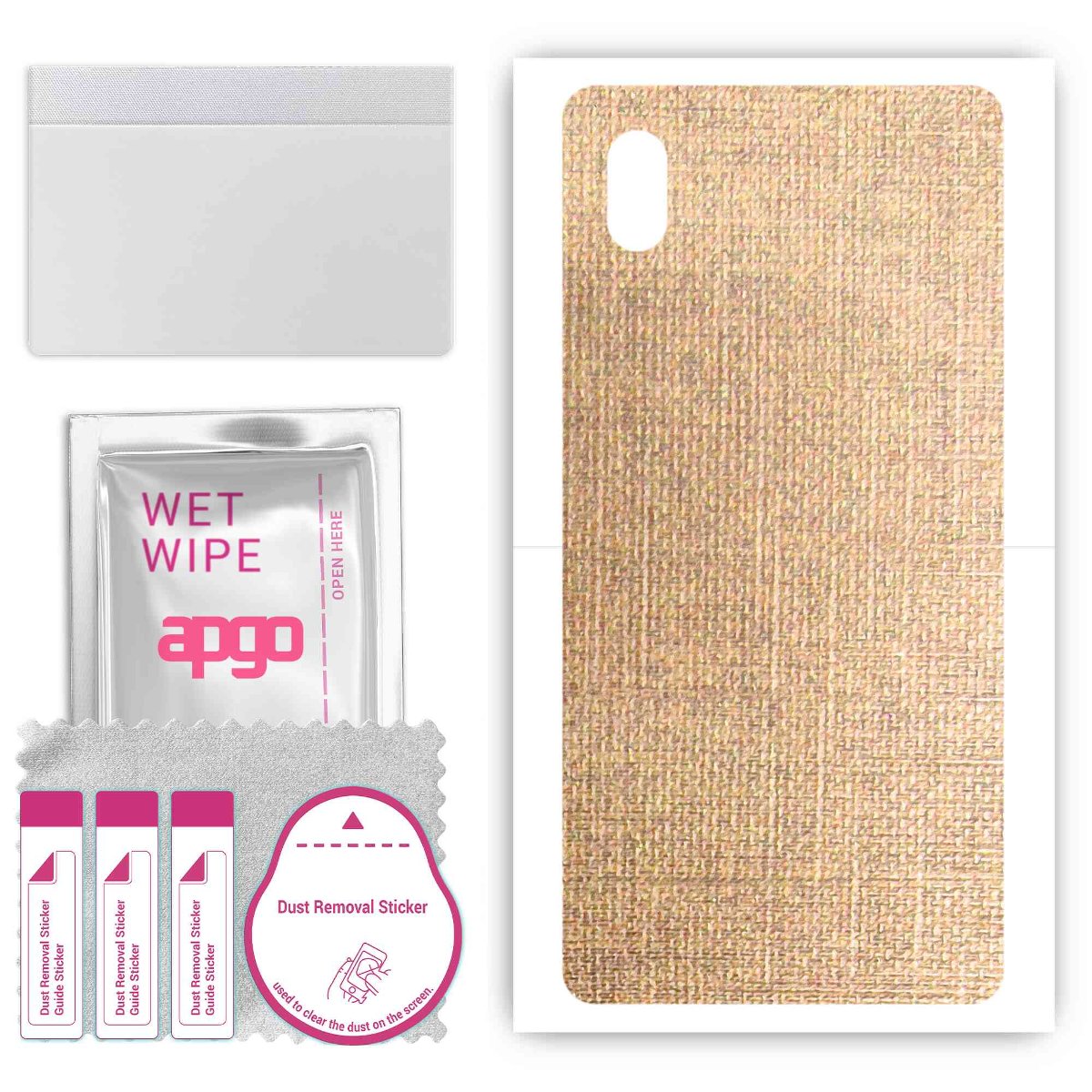 Folia naklejka skórka strukturalna na TYŁ do Sony Xperia ACE III SO-53C -  Tkanina Denim Beżowy - apgo SKINS