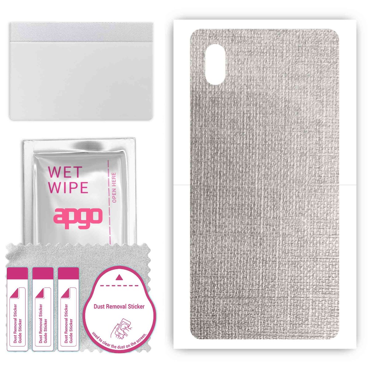 Folia naklejka skórka strukturalna na TYŁ do Sony Xperia ACE III SO-53C -  Tkanina Denim Szary - apgo SKINS