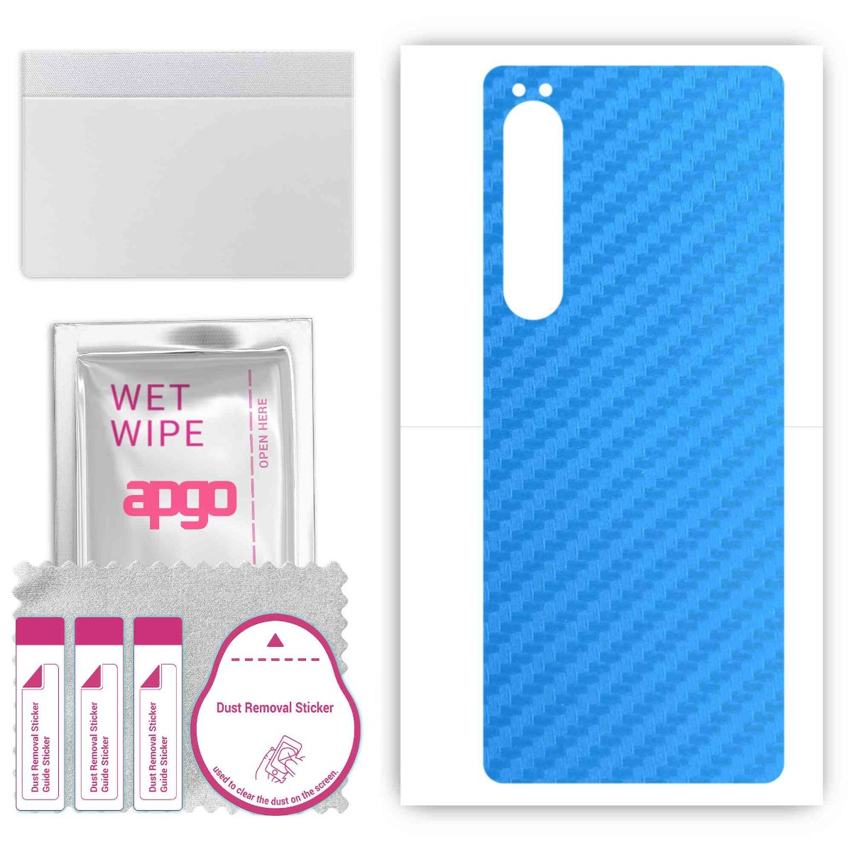 Folia naklejka skórka strukturalna na TYŁ do Sony Xperia 1 IV -  Carbon Niebieski - apgo SKINS