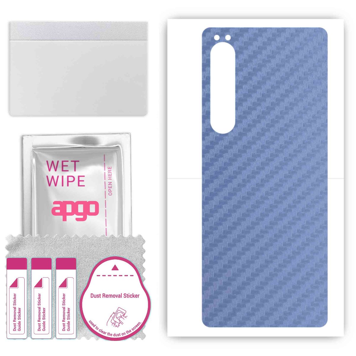 Folia naklejka skórka strukturalna na TYŁ do Sony Xperia 10 IV -  Carbon Granatowy - apgo SKINS