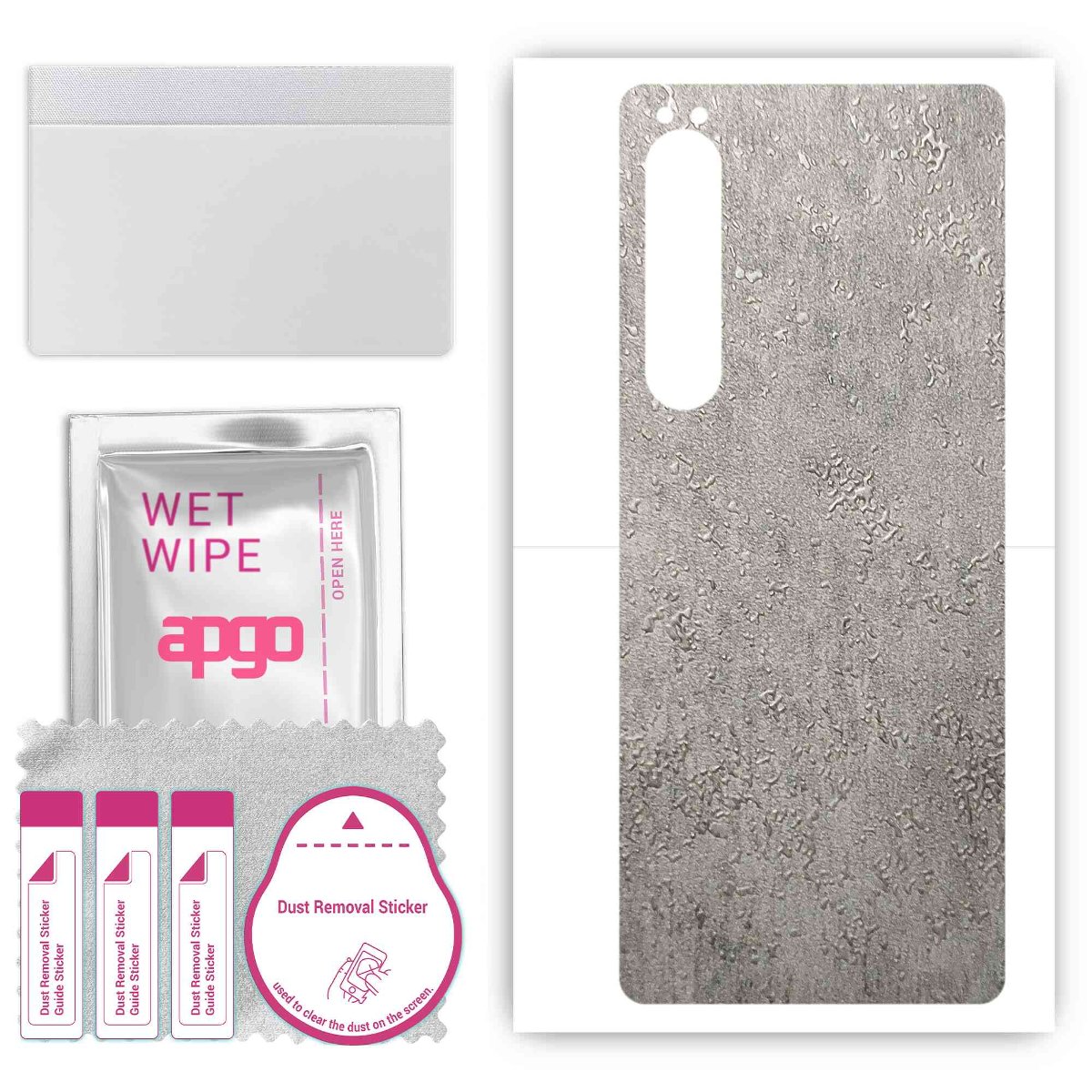 Folia naklejka skórka strukturalna na TYŁ do Sony Xperia 10 IV -  Beton - apgo SKINS