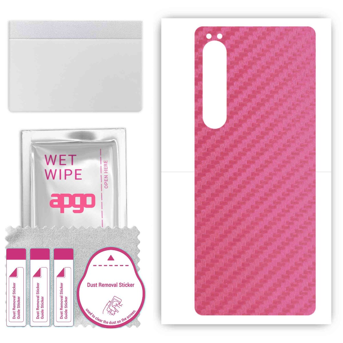 Folia naklejka skórka strukturalna na TYŁ do Sony Xperia 10 IV SO-51C -  Carbon Różowy - apgo SKINS