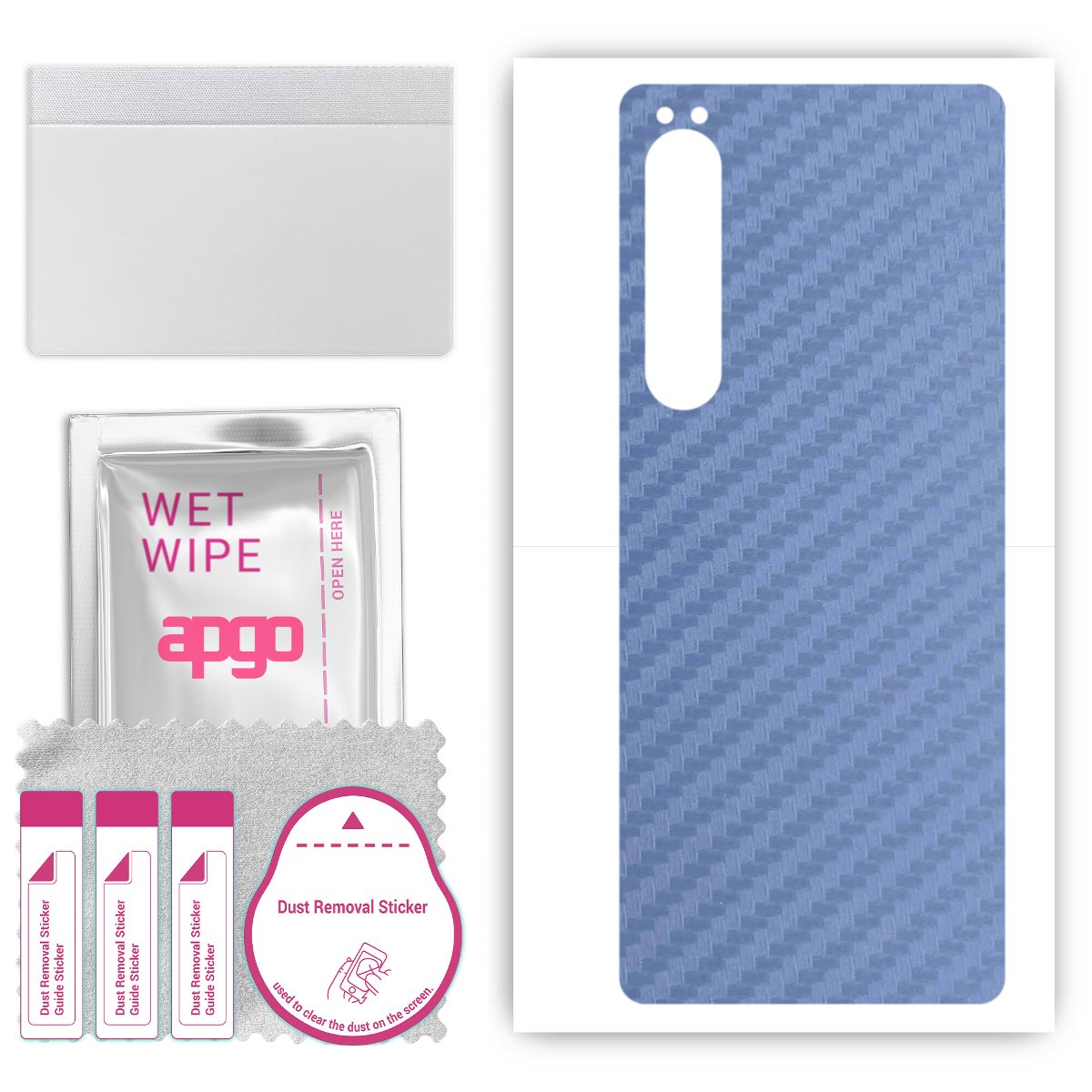 Folia naklejka skórka strukturalna na TYŁ do Sony Xperia 10 IV SO-52C -  Carbon Granatowy - apgo SKINS