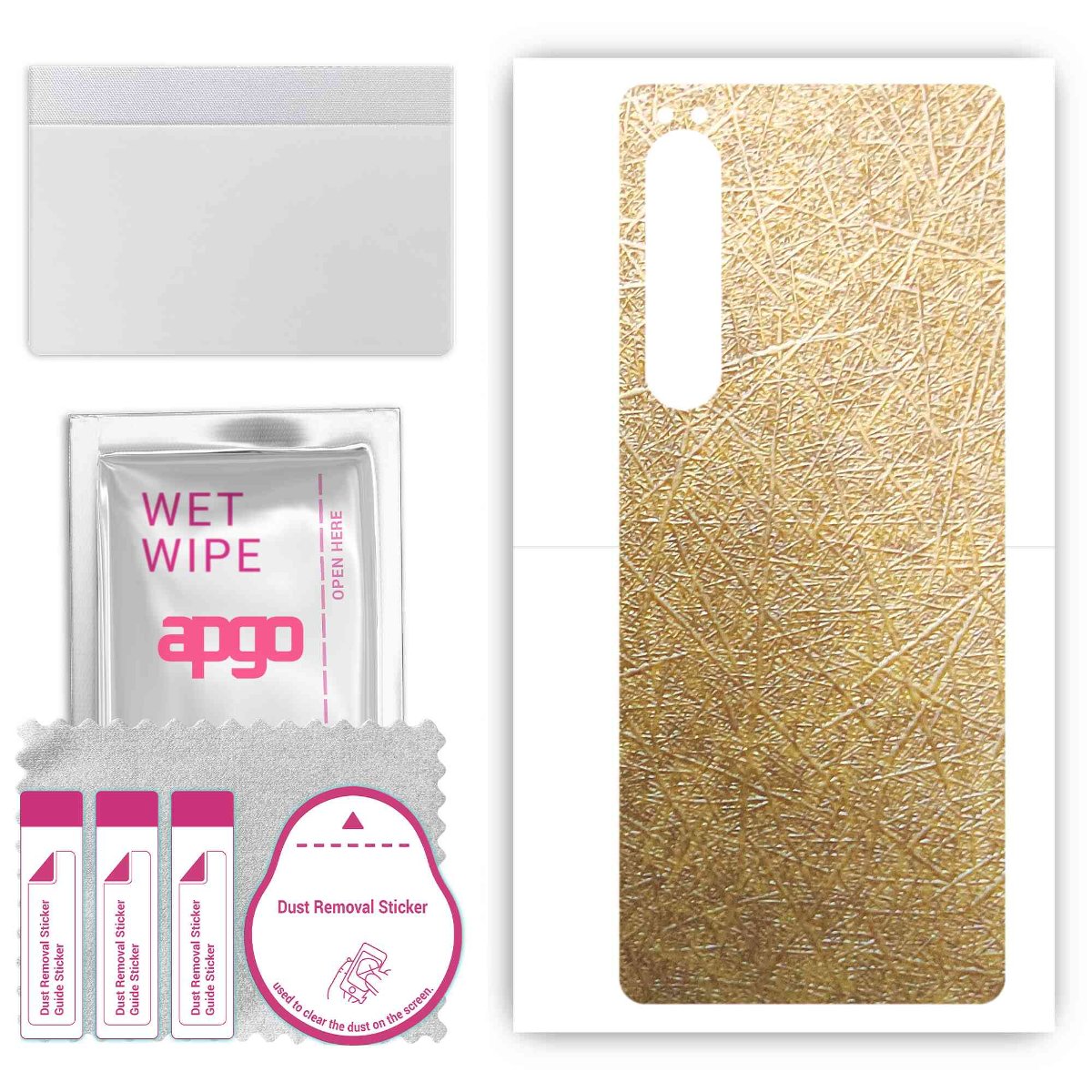 Folia naklejka skórka strukturalna na TYŁ do Sony Xperia 10 IV SO-52C -  Tkanina Włókno - apgo SKINS