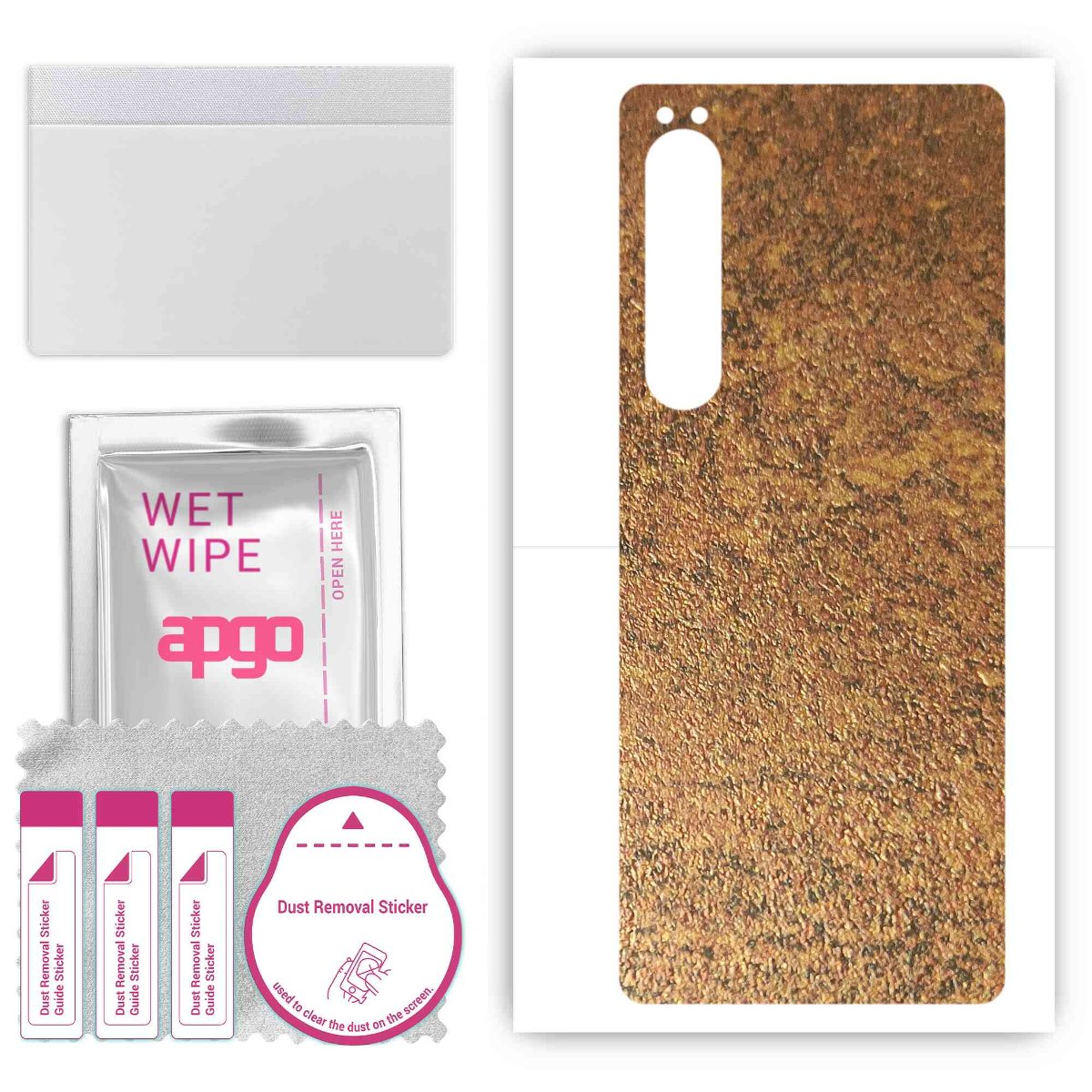 Folia naklejka skórka strukturalna na TYŁ do Sony Xperia 10 IV SO-51C -  Zardzewiała Miedź - apgo SKINS