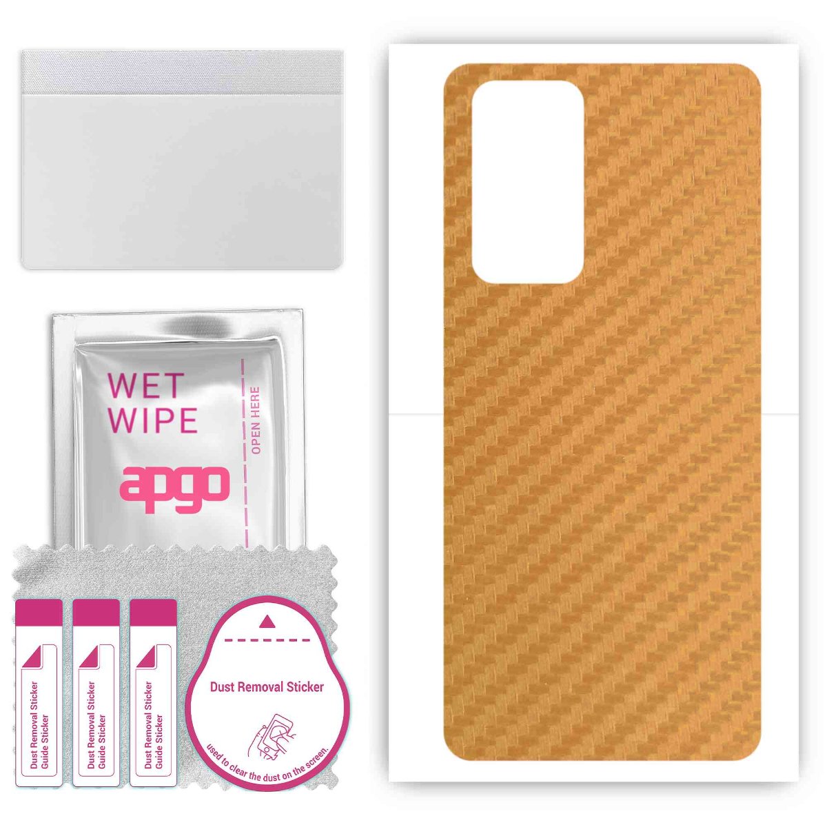 Folia naklejka skórka strukturalna na TYŁ do Oppo Reno 6 Pro 5G CPH2247 -  Carbon Złoty - apgo SKINS