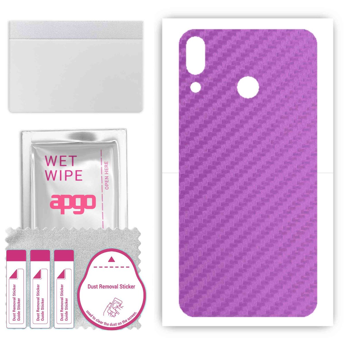 Folia naklejka skórka strukturalna na TYŁ do Asus Zenfone 5z ZS620KL -  Carbon Fioletowy - apgo SKINS