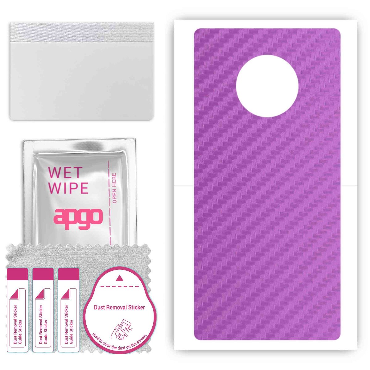 Folia naklejka skórka strukturalna na TYŁ do Huawei Mate 30 -  Carbon Fioletowy - apgo SKINS