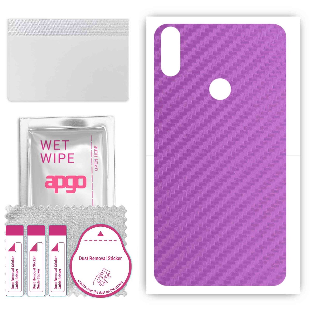 Folia naklejka skórka strukturalna na TYŁ do Motorola P30 -  Carbon Fioletowy - apgo SKINS