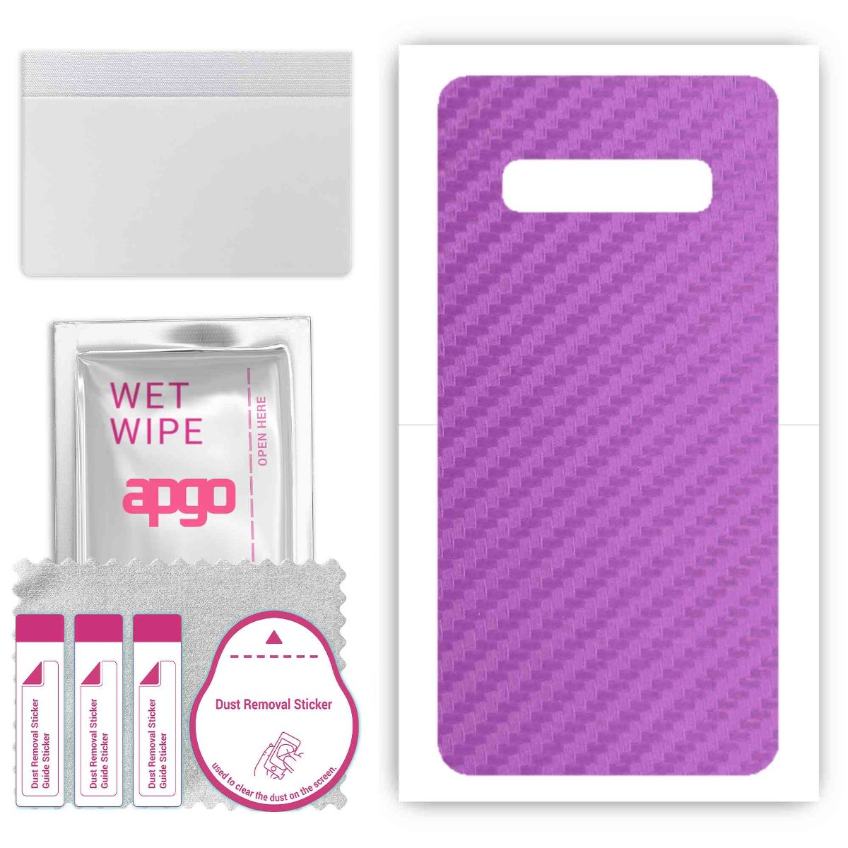 Folia naklejka skórka strukturalna na TYŁ do Samsung Galaxy S10 -  Carbon Fioletowy - apgo SKINS