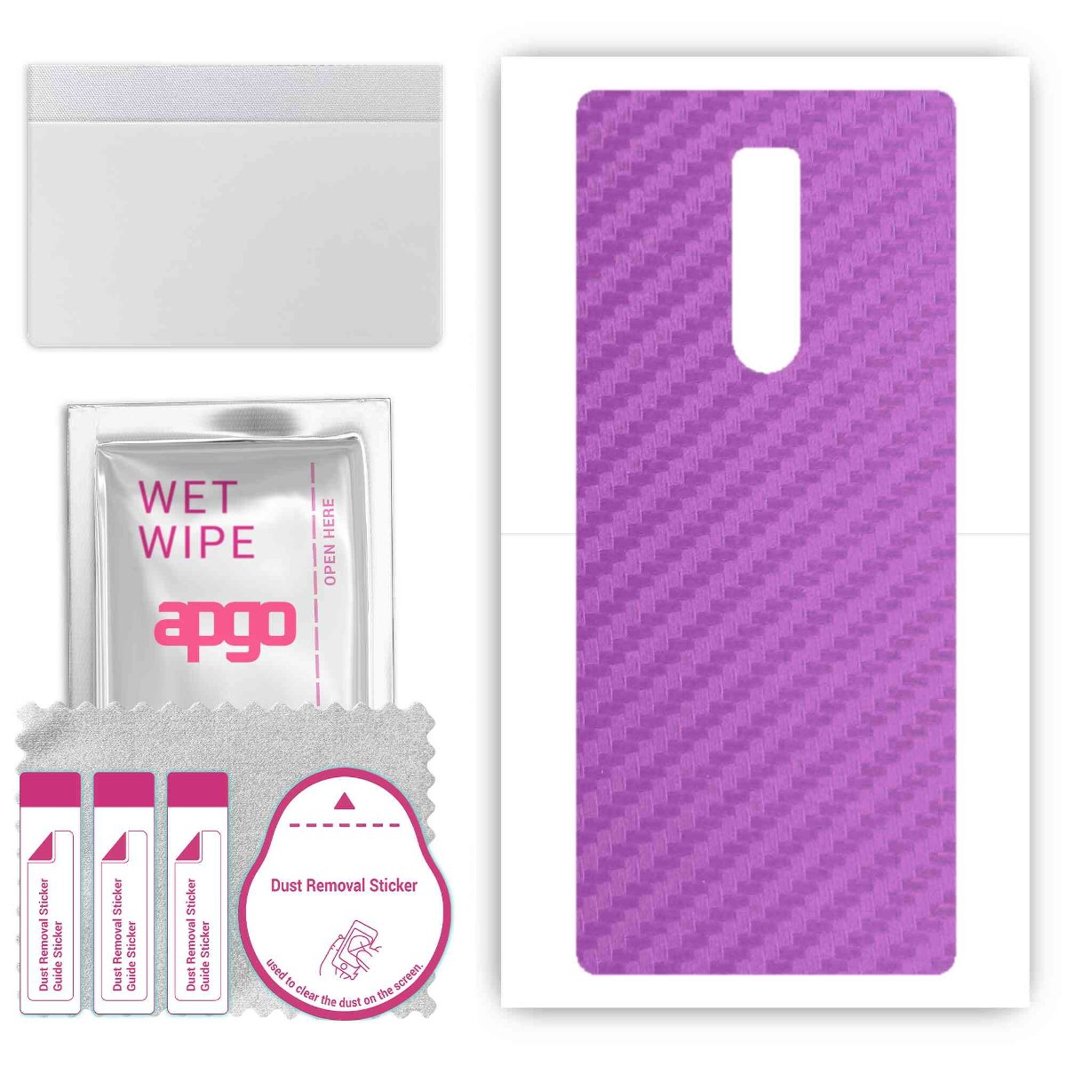 Folia naklejka skórka strukturalna na TYŁ do Sony Xperia 1 -  Carbon Fioletowy - apgo SKINS