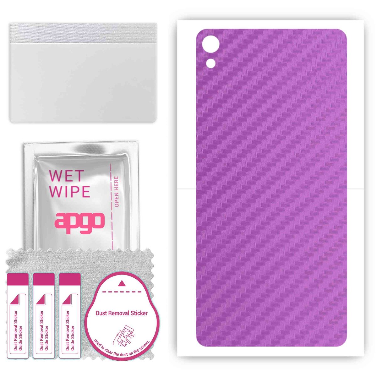 Folia naklejka skórka strukturalna na TYŁ do Sony Xperia L1 -  Carbon Fioletowy - apgo SKINS