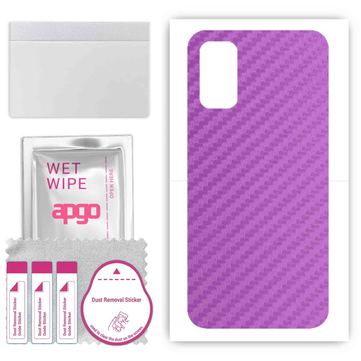 Folia naklejka skórka strukturalna na TYŁ do Xiaomi Redmi Note 10 5G -  Carbon Fioletowy - apgo SKINS