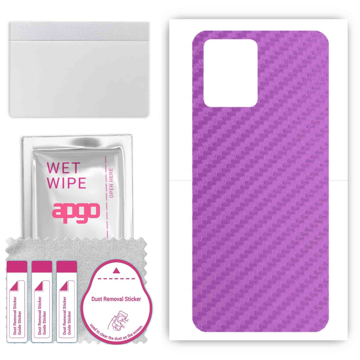 Folia naklejka skórka strukturalna na TYŁ do Realme 8 Pro -  Carbon Fioletowy - apgo SKINS