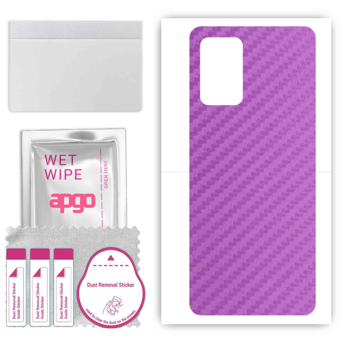 Folia naklejka skórka strukturalna na TYŁ do Realme V13 5G -  Carbon Fioletowy - apgo SKINS