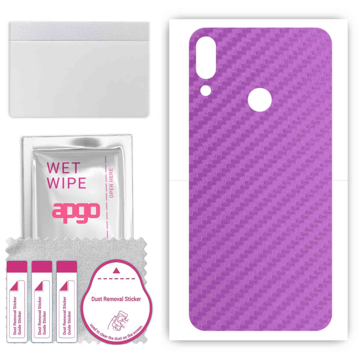 Folia naklejka skórka strukturalna na TYŁ do Tecno Camon 11 Pro -  Carbon Fioletowy - apgo SKINS