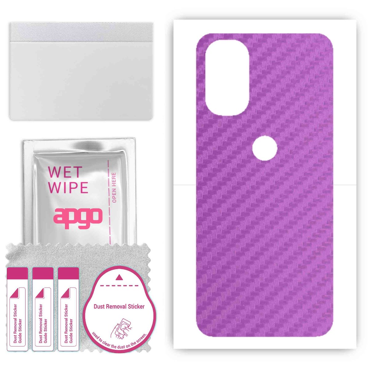 Folia naklejka skórka strukturalna na TYŁ do Motorola Moto G31 -  Carbon Fioletowy - apgo SKINS