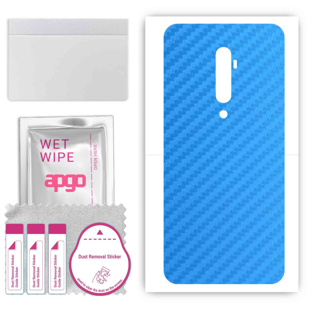 Folia naklejka skórka strukturalna na TYŁ do Oppo Reno 10x zoom -  Carbon Niebieski - apgo SKINS