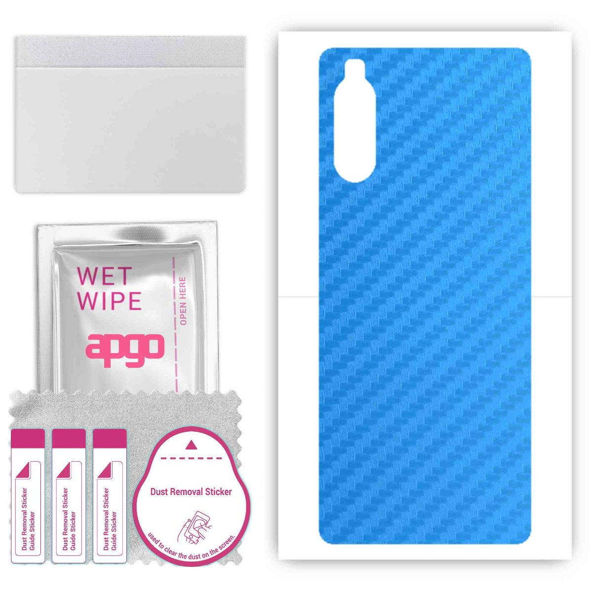 Folia naklejka skórka strukturalna na TYŁ do Sony Xperia 10 III -  Carbon Niebieski - apgo SKINS