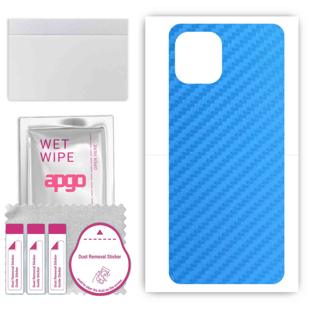 Folia naklejka skórka strukturalna na TYŁ do Motorola Edge 20 Fusion -  Carbon Niebieski - apgo SKINS