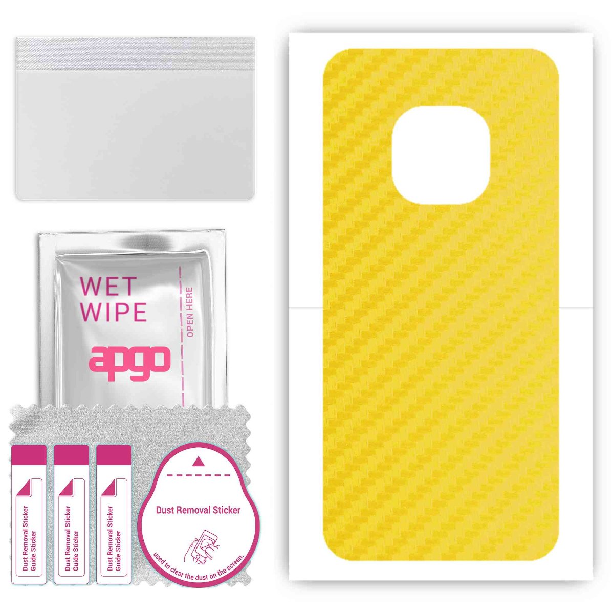 Folia naklejka skórka strukturalna na TYŁ do Nokia XR20 -  Carbon Żółty - apgo SKINS