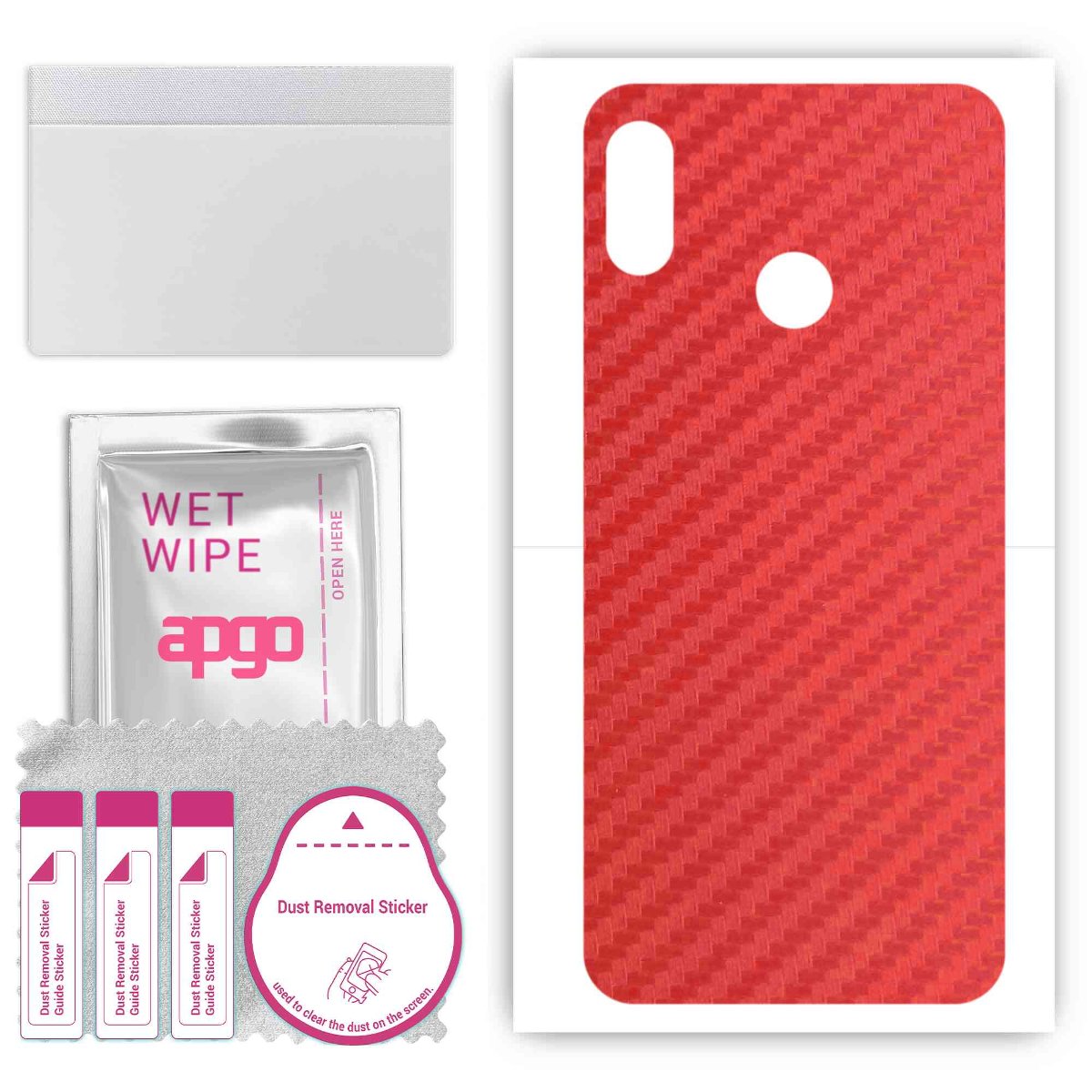 Folia naklejka skórka strukturalna na TYŁ do HTC U12 life -  Carbon Czerwony - apgo SKINS