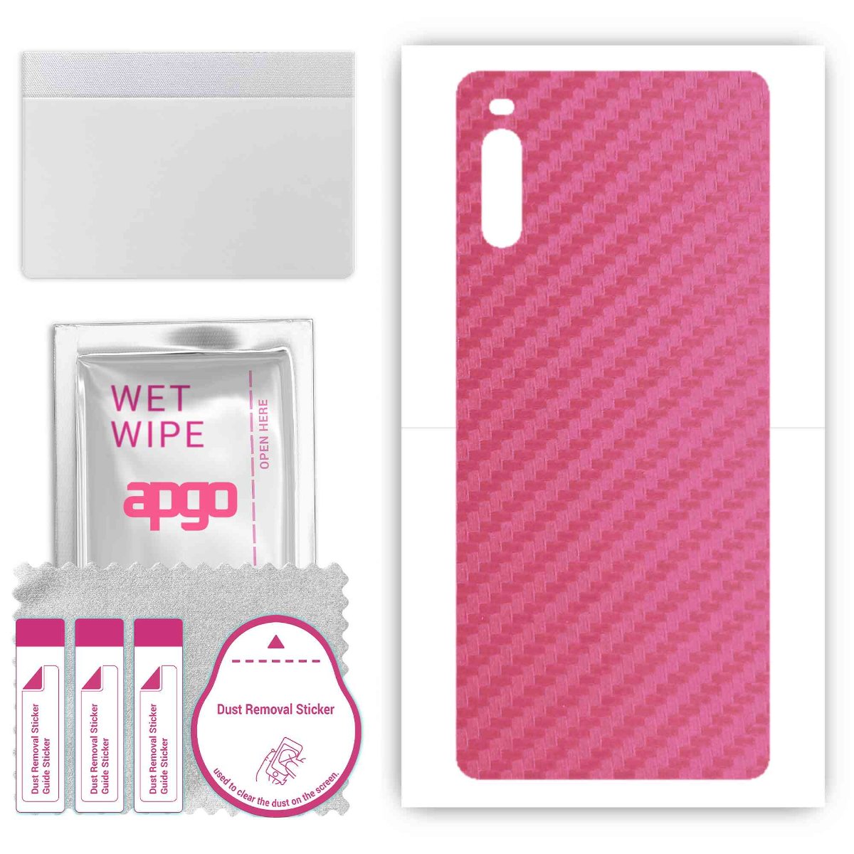 Folia naklejka skórka strukturalna na TYŁ do Sony Xperia L4 -  Carbon Różowy - apgo SKINS