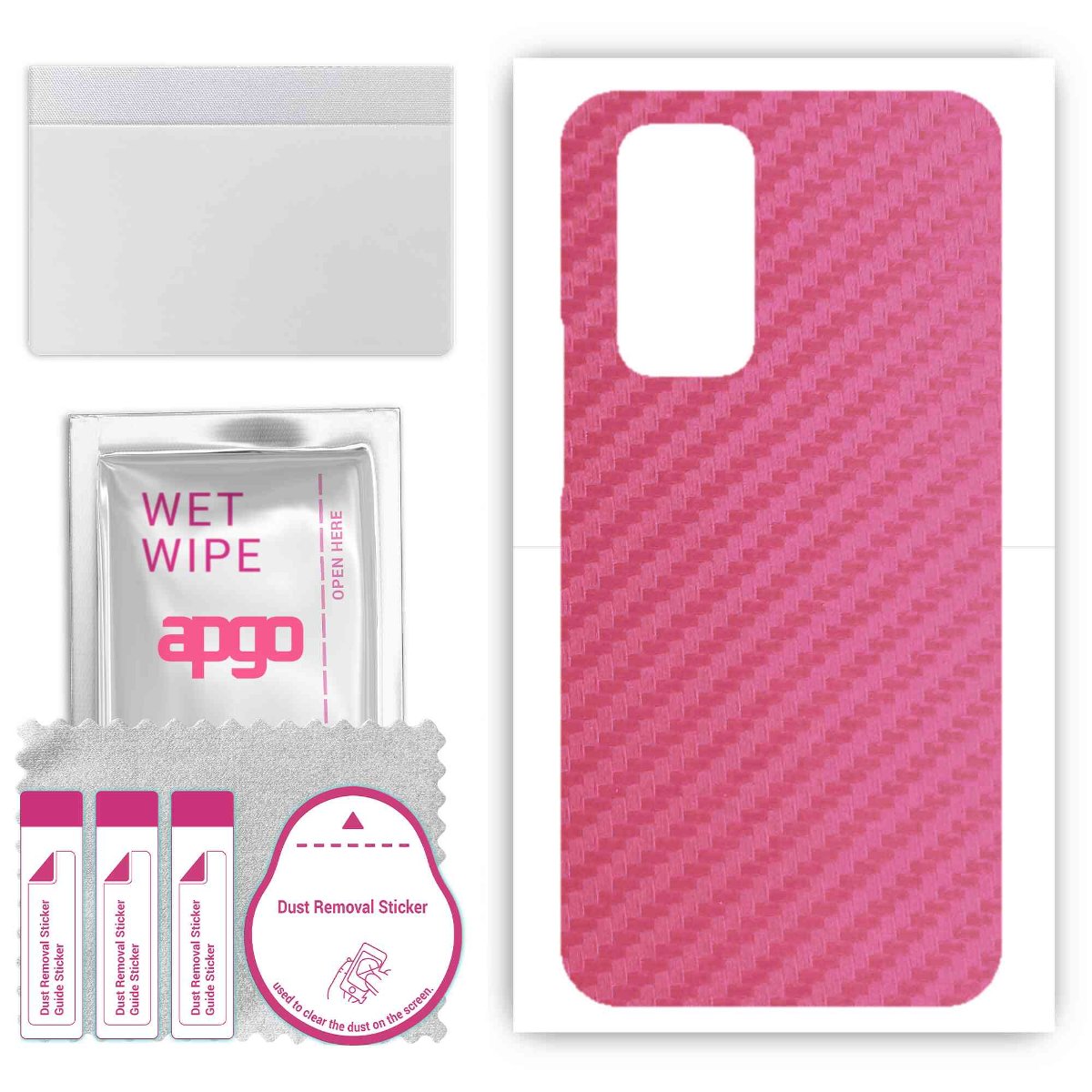 Folia naklejka skórka strukturalna na TYŁ do OnePlus 9 Pro -  Carbon Różowy - apgo SKINS