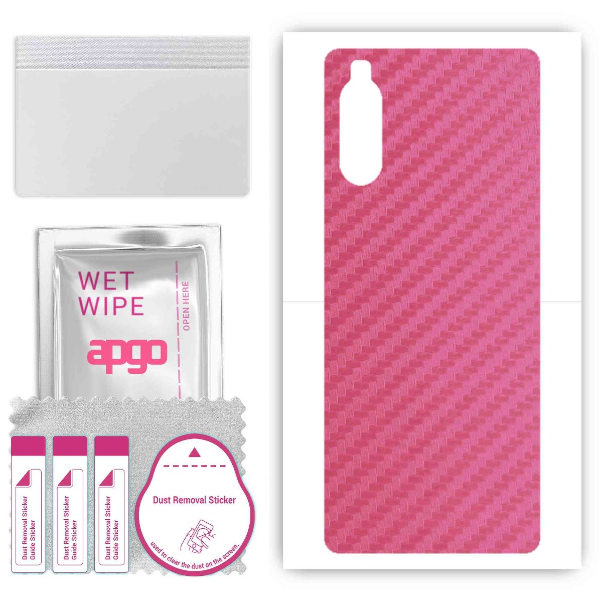 Folia naklejka skórka strukturalna na TYŁ do Sony Xperia 10 III -  Carbon Różowy - apgo SKINS