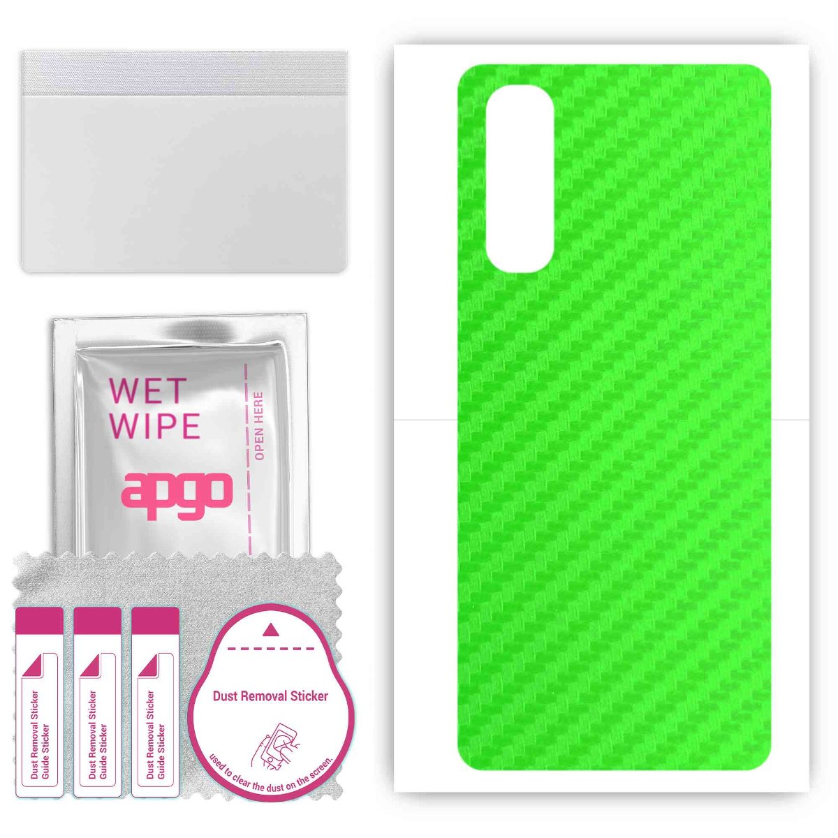 Folia naklejka skórka strukturalna na TYŁ do Realme Narzo 20 Pro -  Carbon Zielony - apgo SKINS