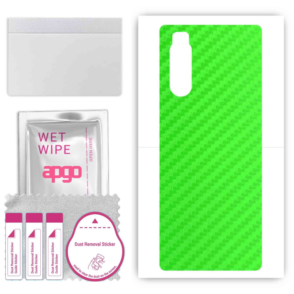 Folia naklejka skórka strukturalna na TYŁ do Sony Xperia 5 -  Carbon Zielony - apgo SKINS