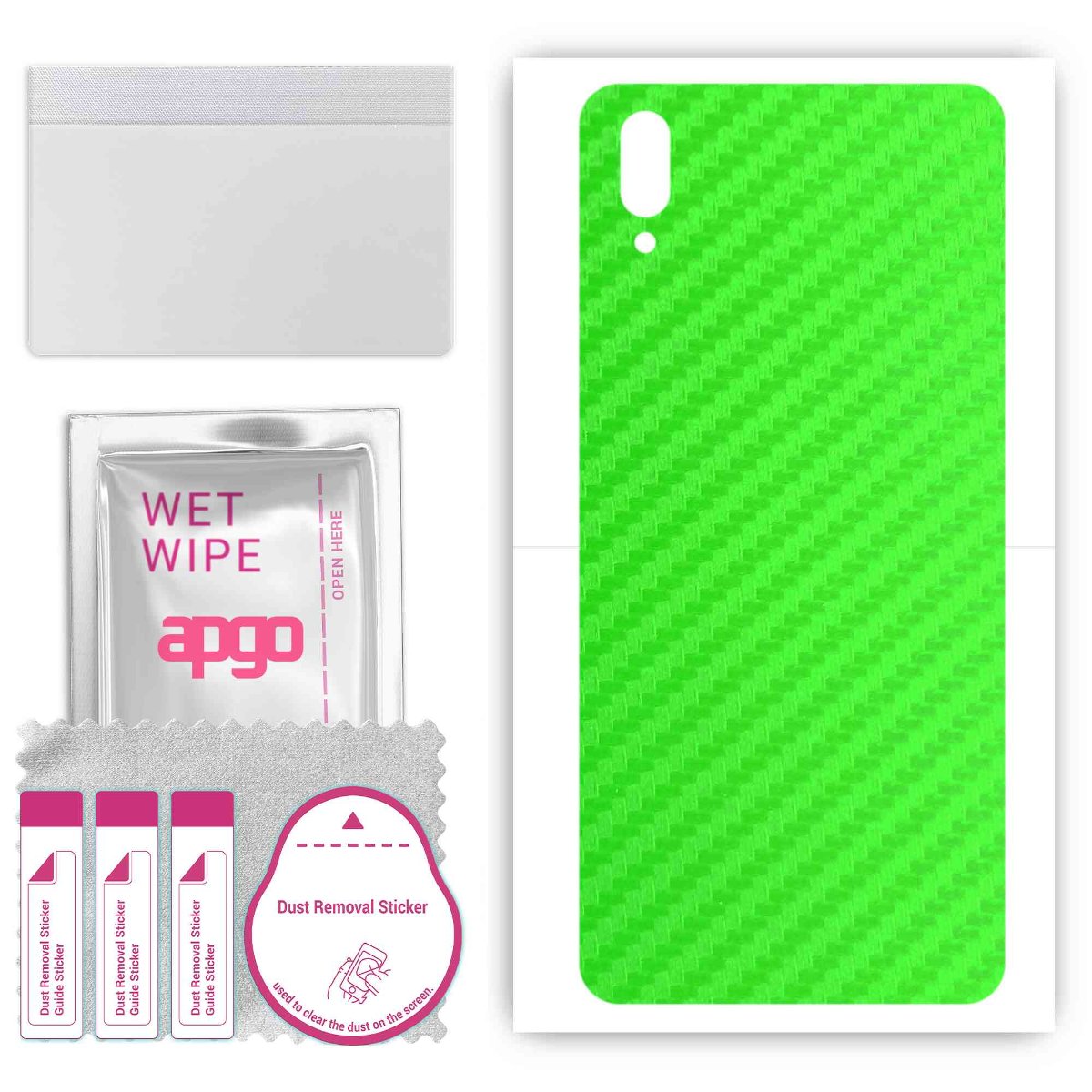 Folia naklejka skórka strukturalna na TYŁ do vivo Y97 -  Carbon Zielony - apgo SKINS