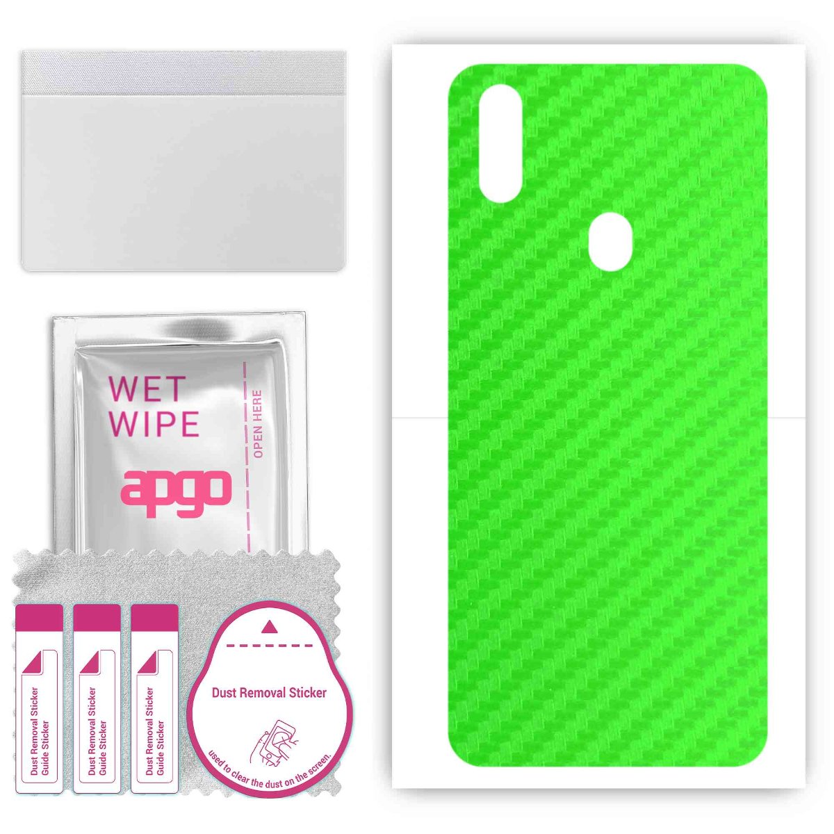 Folia naklejka skórka strukturalna na TYŁ do Oukitel U23 -  Carbon Zielony - apgo SKINS