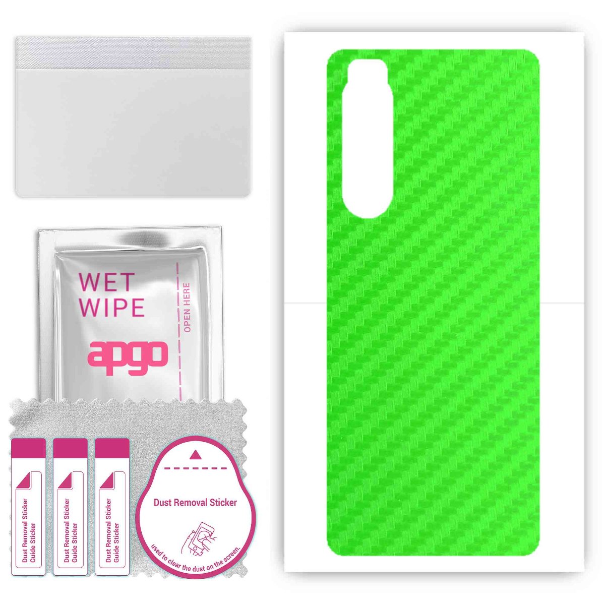 Folia naklejka skórka strukturalna na TYŁ do Sony Xperia 5 III -  Carbon Zielony - apgo SKINS