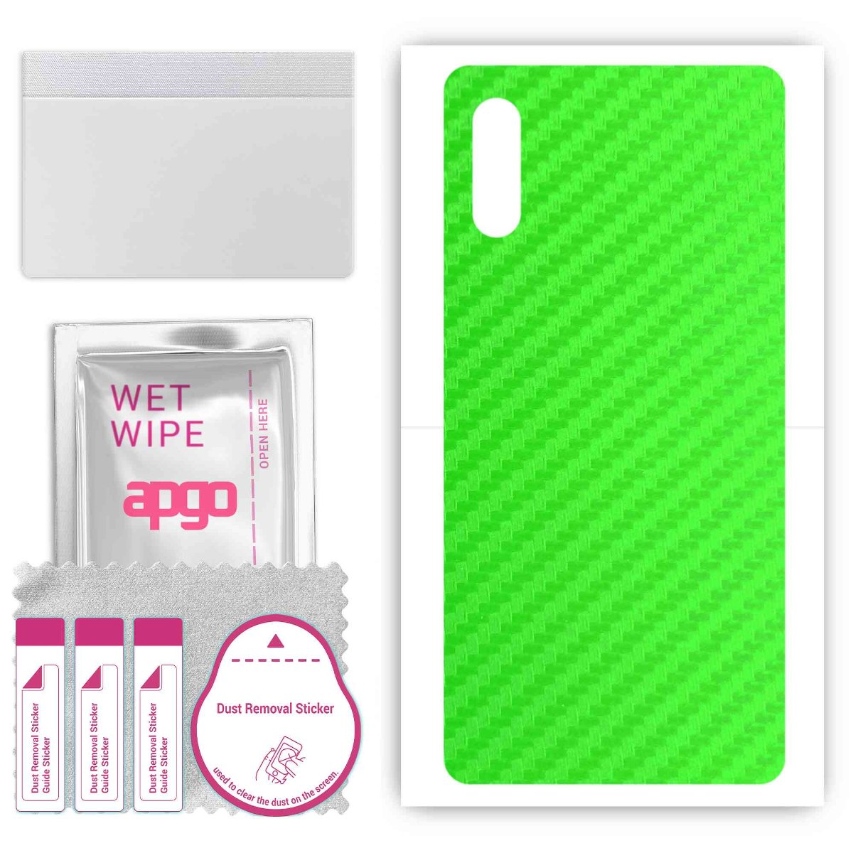 Folia naklejka skórka strukturalna na TYŁ do Sony Xperia Ace II SO-41B -  Carbon Zielony - apgo SKINS