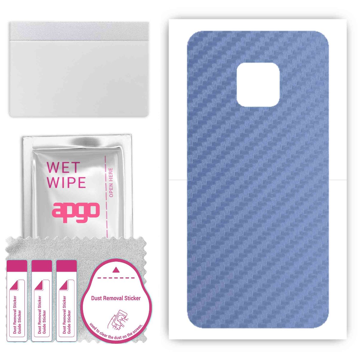 Folia naklejka skórka strukturalna na TYŁ do Huawei Mate 20 Pro -  Carbon Granatowy - apgo SKINS