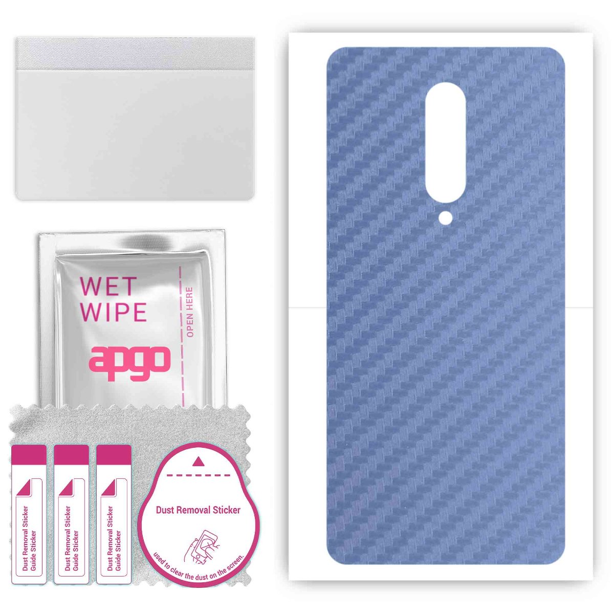 Folia naklejka skórka strukturalna na TYŁ do OnePlus 7T Pro 5G McLaren -  Carbon Granatowy - apgo SKINS