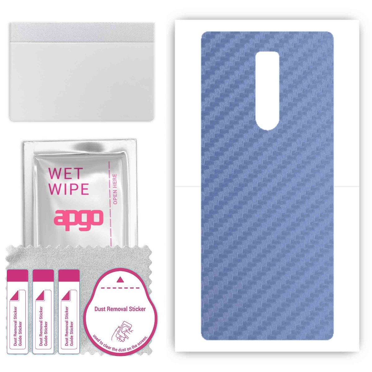 Folia naklejka skórka strukturalna na TYŁ do Sony Xperia 1 -  Carbon Granatowy - apgo SKINS