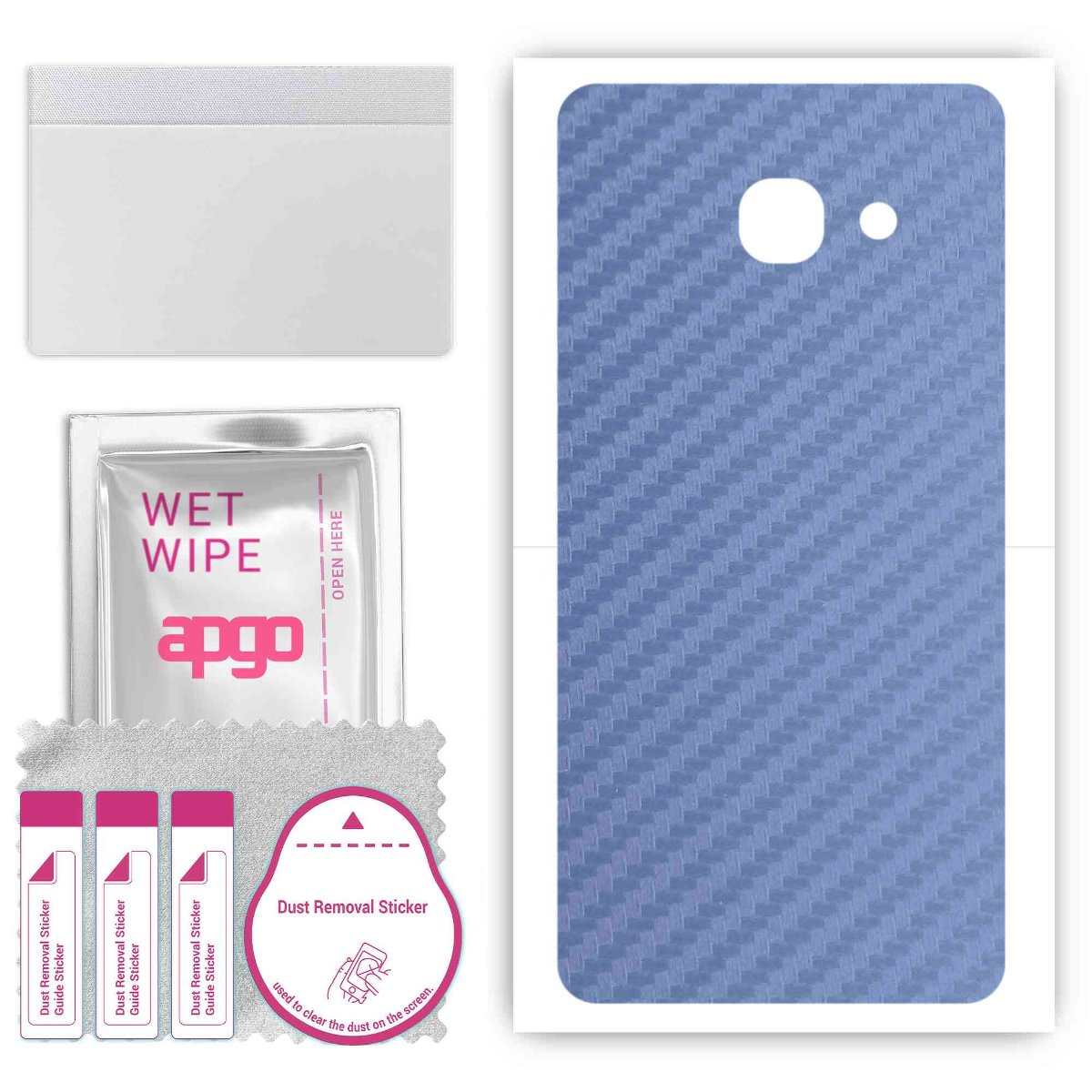 Folia naklejka skórka strukturalna na TYŁ do Samsung Galaxy J5 Prime -  Carbon Granatowy - apgo SKINS