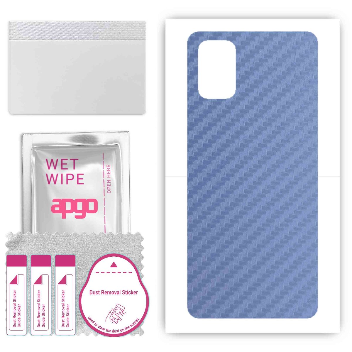 Folia naklejka skórka strukturalna na TYŁ do Samsung Galaxy M31s -  Carbon Granatowy - apgo SKINS