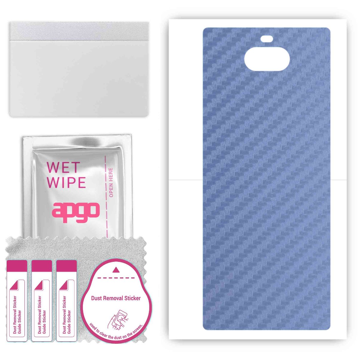 Folia naklejka skórka strukturalna na TYŁ do Sony Xperia 10 Plus -  Carbon Granatowy - apgo SKINS