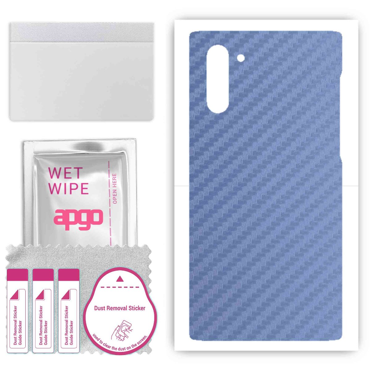 Folia naklejka skórka strukturalna na TYŁ do Samsung Galaxy Note 10 5G -  Carbon Granatowy - apgo SKINS