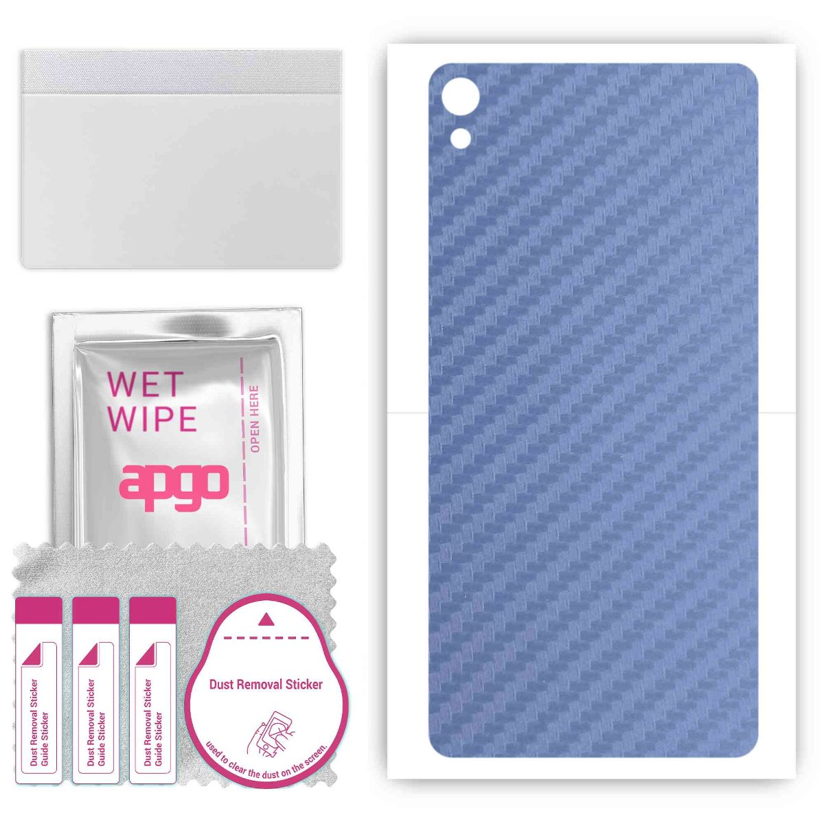 Folia naklejka skórka strukturalna na TYŁ do Sony Xperia L1 -  Carbon Granatowy - apgo SKINS