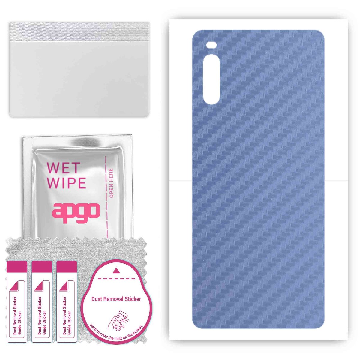 Folia naklejka skórka strukturalna na TYŁ do Sony Xperia L4 -  Carbon Granatowy - apgo SKINS